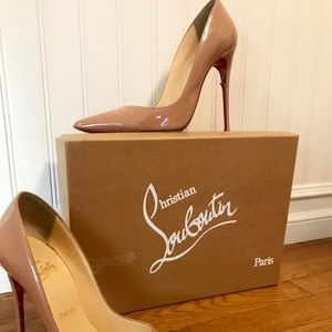 Christian Louboutin So Kate in Nude Patent